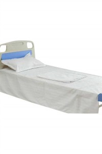 SKMPBH001 manufacturing medical bed hat design solid color bed hat cover hospital clinic nursing home bed hat center 100cm * 200cm 120cm * 200cm 160cm * 230cm 180 * 240cm side view